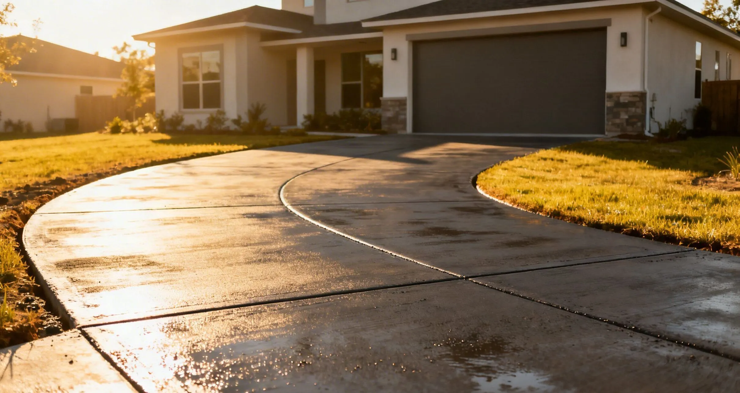 Professional residential concrete installation in Cedar Rapids with clean finish